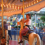 Madeline on the merry go round