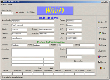 Baixar software Automação para Assistência Técnica Notecad