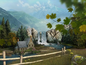 Mountain Waterfall 3D Screensaver full
