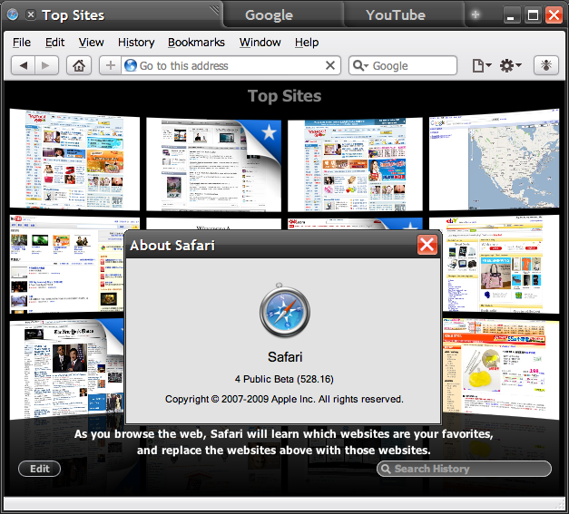 Safari 4.528.16Beta