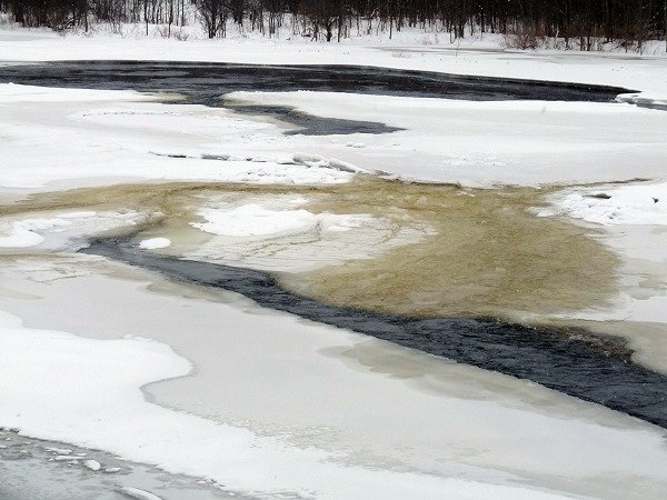 ice in the Grasse River