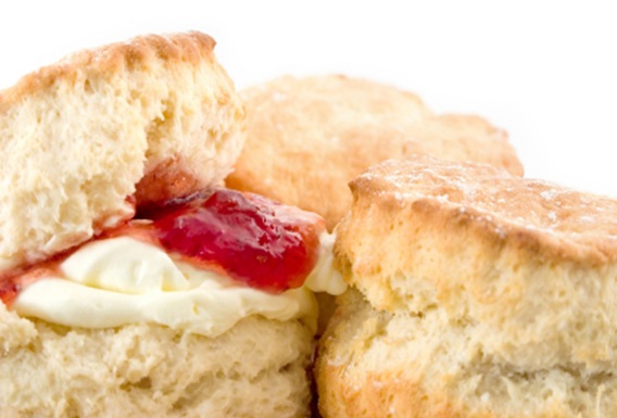 scones with jam and cream