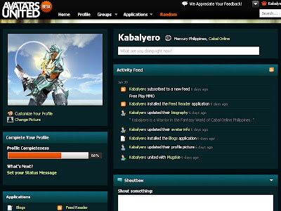 Avatars United, Kabalyero's Profile Page