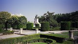 A park near the royal palace in Madrid, Spain.