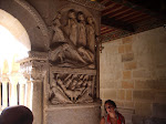 Our guide explaining artwork at the Monastery at Santo Domingo de Silos.