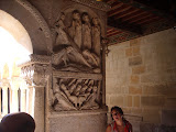 Our guide explaining artwork at the Monastery at Santo Domingo de Silos.