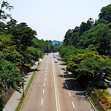 兼六園と金沢城を結ぶ橋の上から撮影。ここは以前、お堀だったそうな。