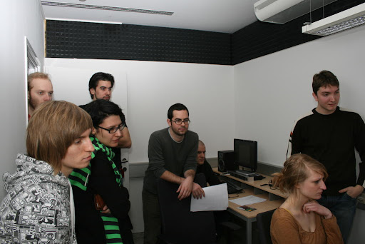 Das Team bei der Arbeit