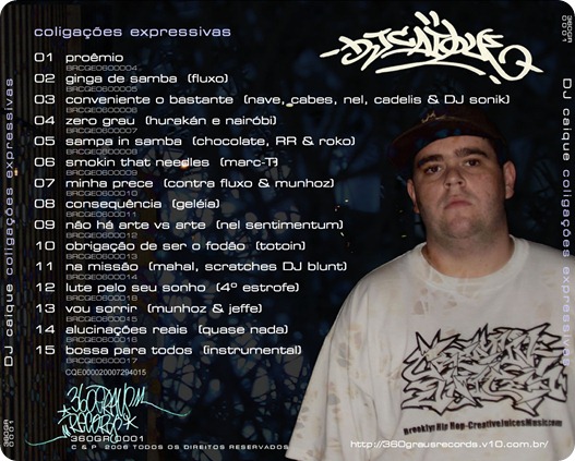 DJ Caique - Coligações Expressivas - 2006 verso