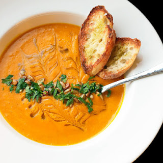 Roasted Squash and Raw Carrot Soup