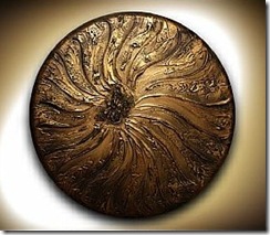 bronze_butterfly_painting_round_canvas
