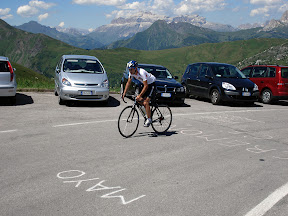 En la cima del passo Giau