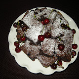 double chocolate cherry brownies