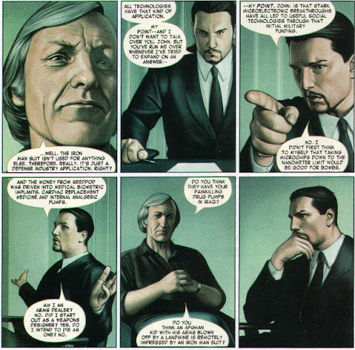 An interview with Tony Stark, from issue 1 of the 4th Iron Man series An interview with Tony Stark, from issue 1 of the 4th Iron Man series