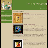 Screenshot of the website I designed and built for the Asian art gallery, Boxing Dragons Screenshot of the website I designed and built for the Asian art gallery, Boxing Dragons