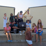 Roasting s'mores at Hazard's Beach