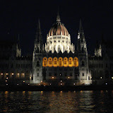 The Parliament building at night