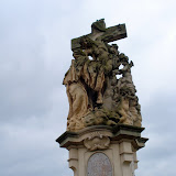 One of the many statues on Charles Bridge