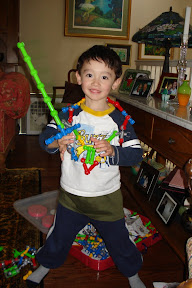 Eidan with his zoob creations