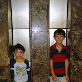 Eidan and Kai in the Mustek subway station