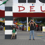 At the entrance to Legoland in Günzburg, Germany