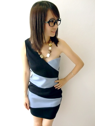 Grey Asymmetrical Bandage