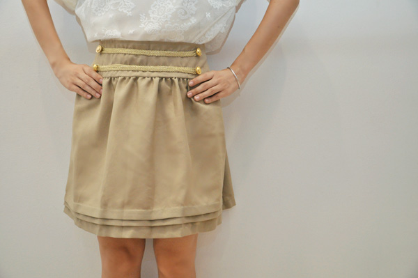 Brown Miya Military Skirt