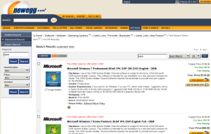Newegg today became the first retailer to announce Windows 7's OEM pricing. An OEM upgrade is slightly cheaper than a traditional upgrade, and a good option for users who didn't preorder and can't get a student discount.