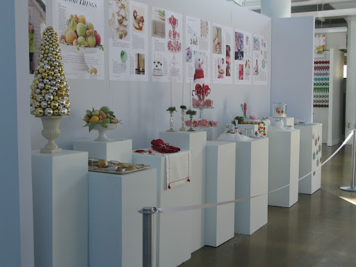 Crafts on display from 20 Years of Holiday Good Things.
