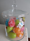 Decorated plastic eggs by Sarah C.