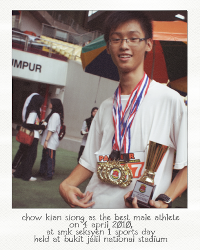 candyprison, cks, chow kian siong, smk seksyen 1, bandar kinrara, olahragawan, best male athlete, sports, sei sak kai, panther, medals, gold medals