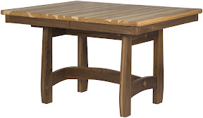 50" x 42" Montreal Table, Natural Hickory and Walnut