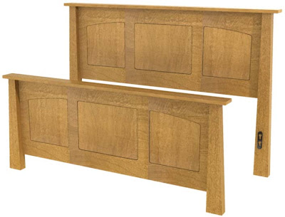 Aurora Bed Frame in Simulated Rustic Quarter Sawn Oak