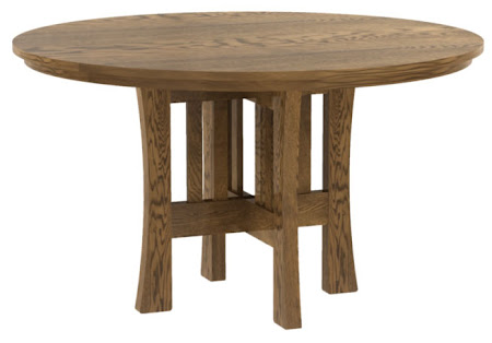42" Diamter Craftsman Style Round Table in Autumn Oak