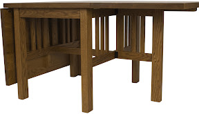 70 x 42 Gateleg Mission Table Shown in Medium Oak
