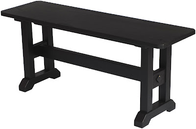 Trestle Bench, Midnight Oak