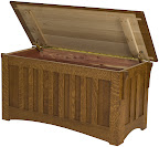 Mission Cedar Chest Shown in Rustic Quarter Sawn Oak