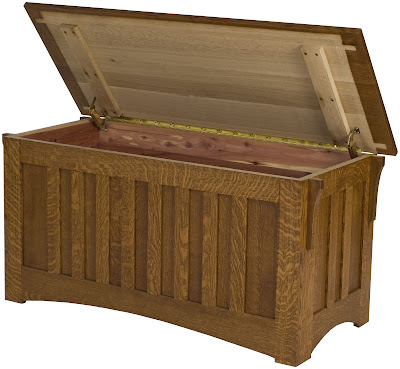 Mission Chest Shown in Rustic Quarter Sawn Oak
