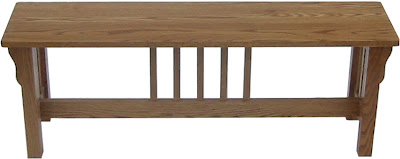 Corbel Mission Bench, Oak Hardwood, Medium Finish