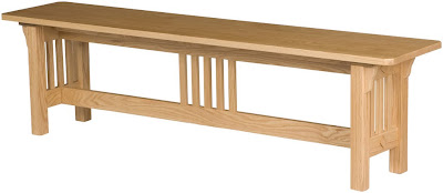 Corbel Mission Bench in Honey Oak