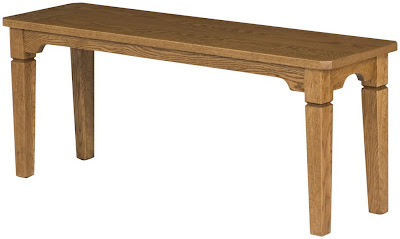 Harvest Bench in Rustic Oak