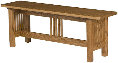 Mission Bench in Rustic Oak