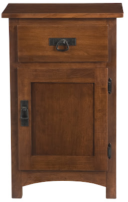 Davenport Nightstand Shown in Colonial Maple