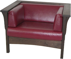 Mission Chair with Leather Seat