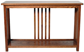 Mission Sofa Table in Medium Oak