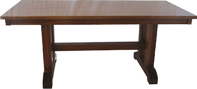60 x 42 Horizon Table, Oak Hardwood, Mahogany Finish