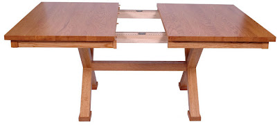 60 x 46 Railroad Dining Table, Oak Hardwood, Honey Finish