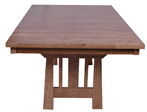 70 x 46 Eastern Dining Table, Hickory Hardwood, Sunset Finish