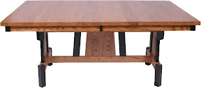 70 x 42 Shenzen Dining Table, Oak Hardwood, Medium and Midnight Finish