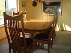 100 x 46 Riverside Dining Table & Western Chairs, Oak Hardwood, Medium Finish